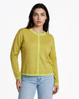 Cardigan aus Bio-Baumwolle mit Kontrastdetails
