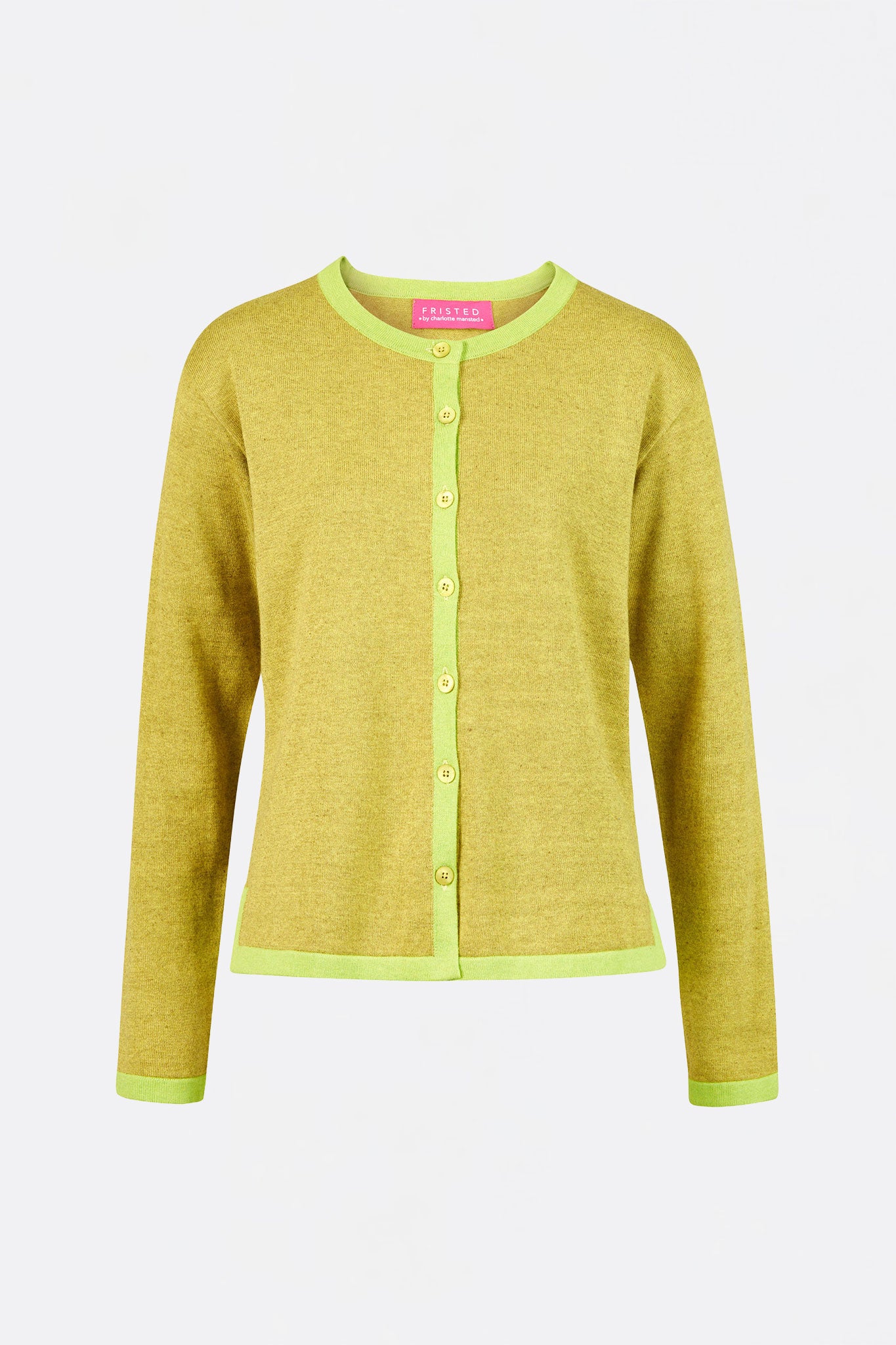 Cardigan aus Bio-Baumwolle mit Kontrastdetails