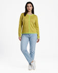 Cardigan aus Bio-Baumwolle mit Kontrastdetails
