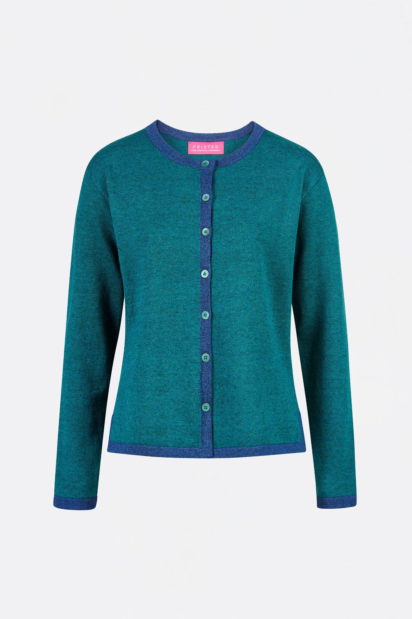 Cardigan aus Bio-Baumwolle mit Kontrastdetails