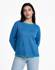 Sweater aus Bio-Baumwolle mit Kontrastdetails