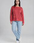 Sweater aus Bio-Baumwolle mit Kontrastdetails