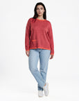 Sweater aus Bio-Baumwolle mit Kontrastdetails