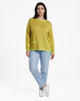 Sweater aus Bio-Baumwolle mit Kontrastdetails