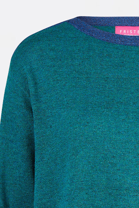 Sweater aus Bio-Baumwolle mit Kontrastdetails