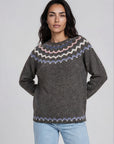 Sweater aus Lammwolle mit dekorativem Jacquardmuster