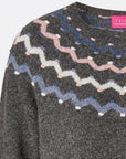Sweater aus Lammwolle mit dekorativem Jacquardmuster