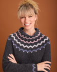 Sweater aus Lammwolle mit dekorativem Jacquardmuster