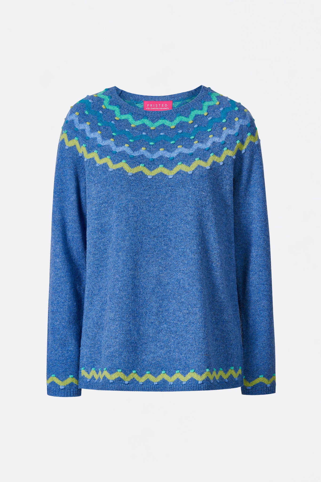 Sweater aus Lammwolle mit dekorativem Jacquardmuster
