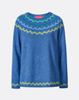 Sweater aus Lammwolle mit dekorativem Jacquardmuster