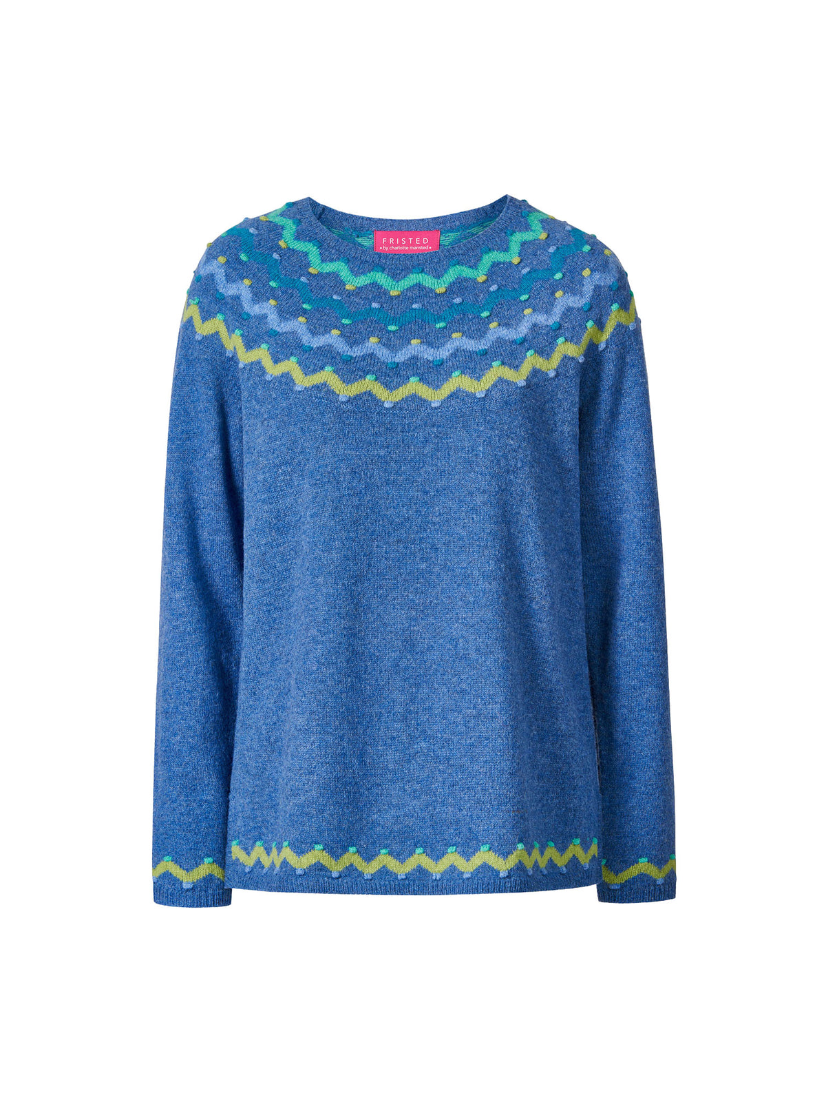Sweater aus Lammwolle mit dekorativem Jacquardmuster