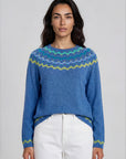 Sweater aus Lammwolle mit dekorativem Jacquardmuster