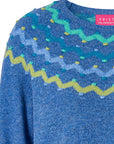 Sweater aus Lammwolle mit dekorativem Jacquardmuster