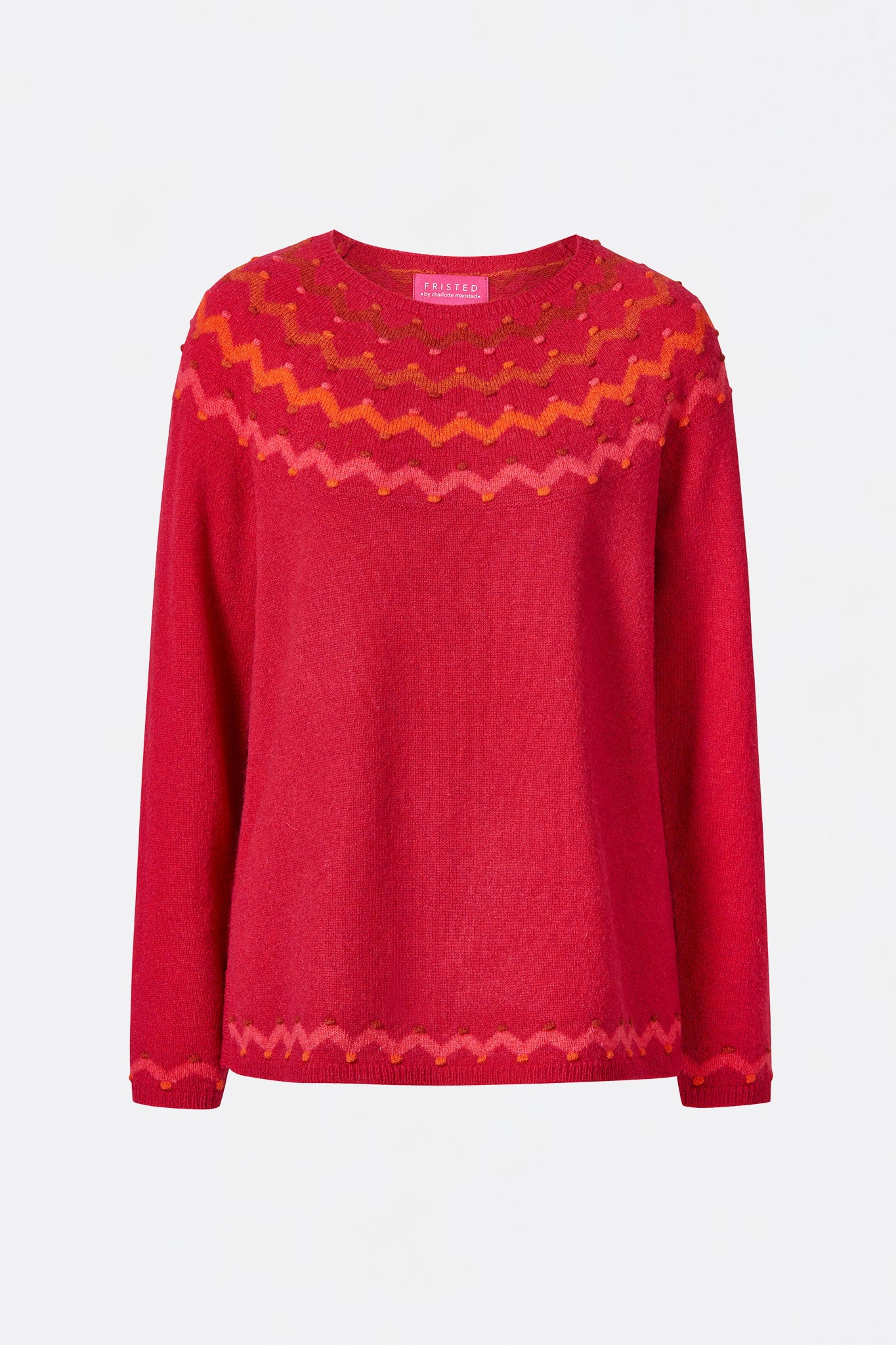 Sweater aus Lammwolle mit dekorativem Jacquardmuster