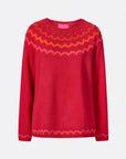 Sweater aus Lammwolle mit dekorativem Jacquardmuster
