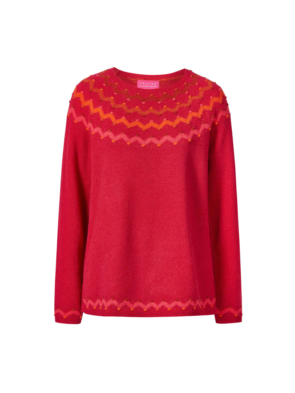 Sweater aus Lammwolle mit dekorativem Jacquardmuster