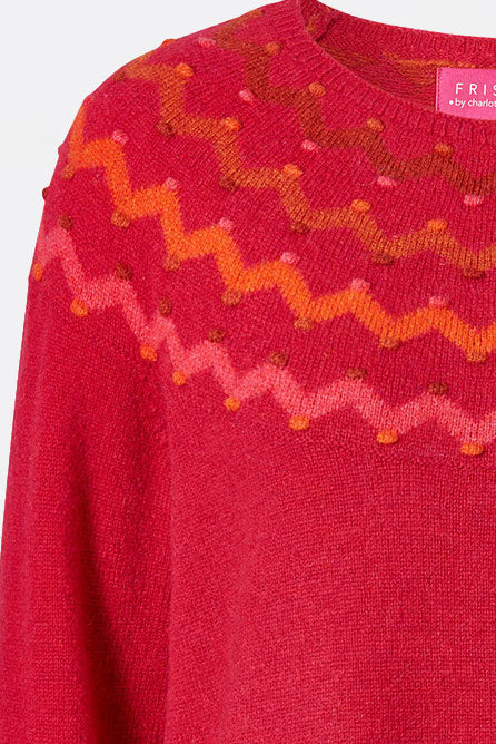 Sweater aus Lammwolle mit dekorativem Jacquardmuster