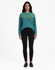 Sweater aus Lammwolle mit dekorativem Jacquardmuster