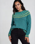 Sweater aus Lammwolle mit dekorativem Jacquardmuster
