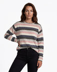 Sweater aus Lammwolle mit Streifenmuster