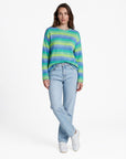 Sweater aus Lammwolle mit Streifenmuster