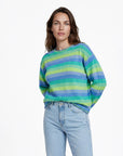 Sweater aus Lammwolle mit Streifenmuster