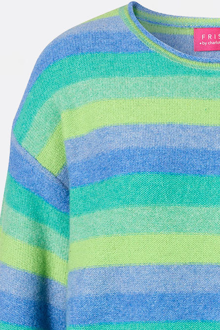 Sweater aus Lammwolle mit Streifenmuster