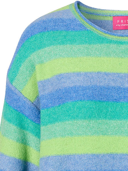 Sweater aus Lammwolle mit Streifenmuster