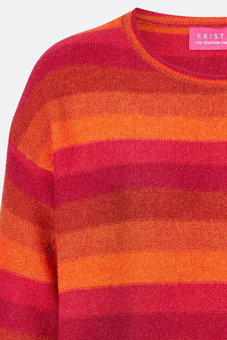 Sweater aus Lammwolle mit Streifenmuster