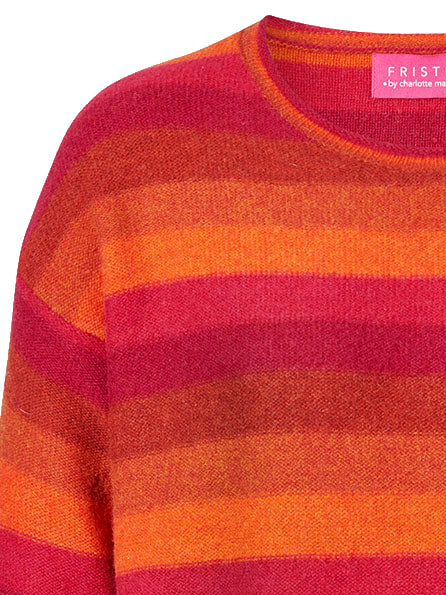 Sweater aus Lammwolle mit Streifenmuster