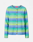 Cardigan aus Lammwolle mit Streifenmuster