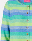 Cardigan aus Lammwolle mit Streifenmuster