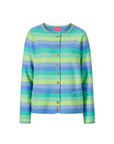Cardigan aus Lammwolle mit Streifenmuster