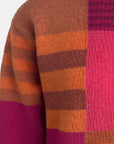 Sweater aus Lammwolle im Patchwork-Design