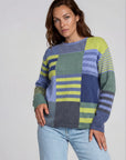 Sweater aus Lammwolle im Patchwork-Design