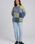 Sweater aus Lammwolle im Patchwork-Design