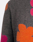 Sweater aus Lammwolle mit Blumenmuster