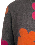 Sweater aus Lammwolle mit Blumenmuster