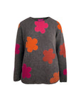 Sweater aus Lammwolle mit Blumenmuster