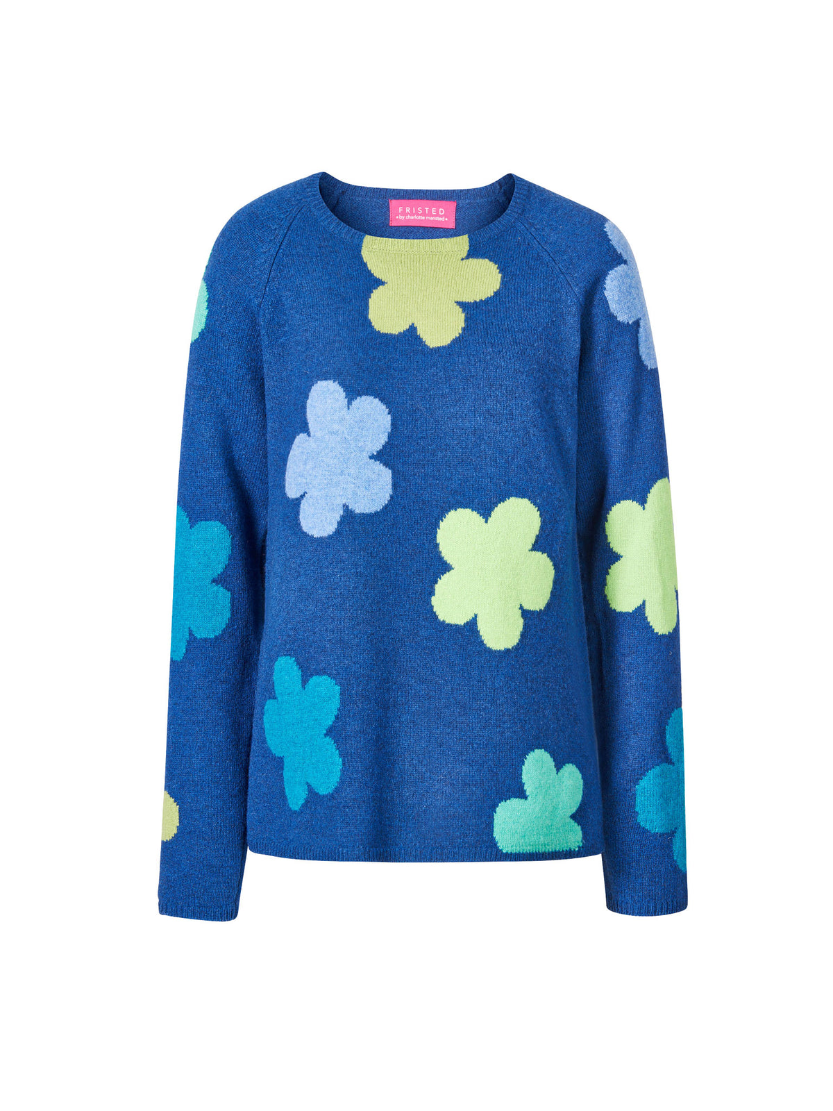 Sweater aus Lammwolle mit Blumenmuster
