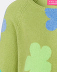Sweater aus Lammwolle mit Blumenmuster