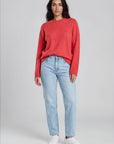 Sweater aus Lammwolle mit Melange-Optik