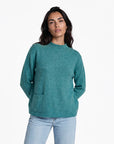 Sweater aus Lammwolle mit Melange-Optik