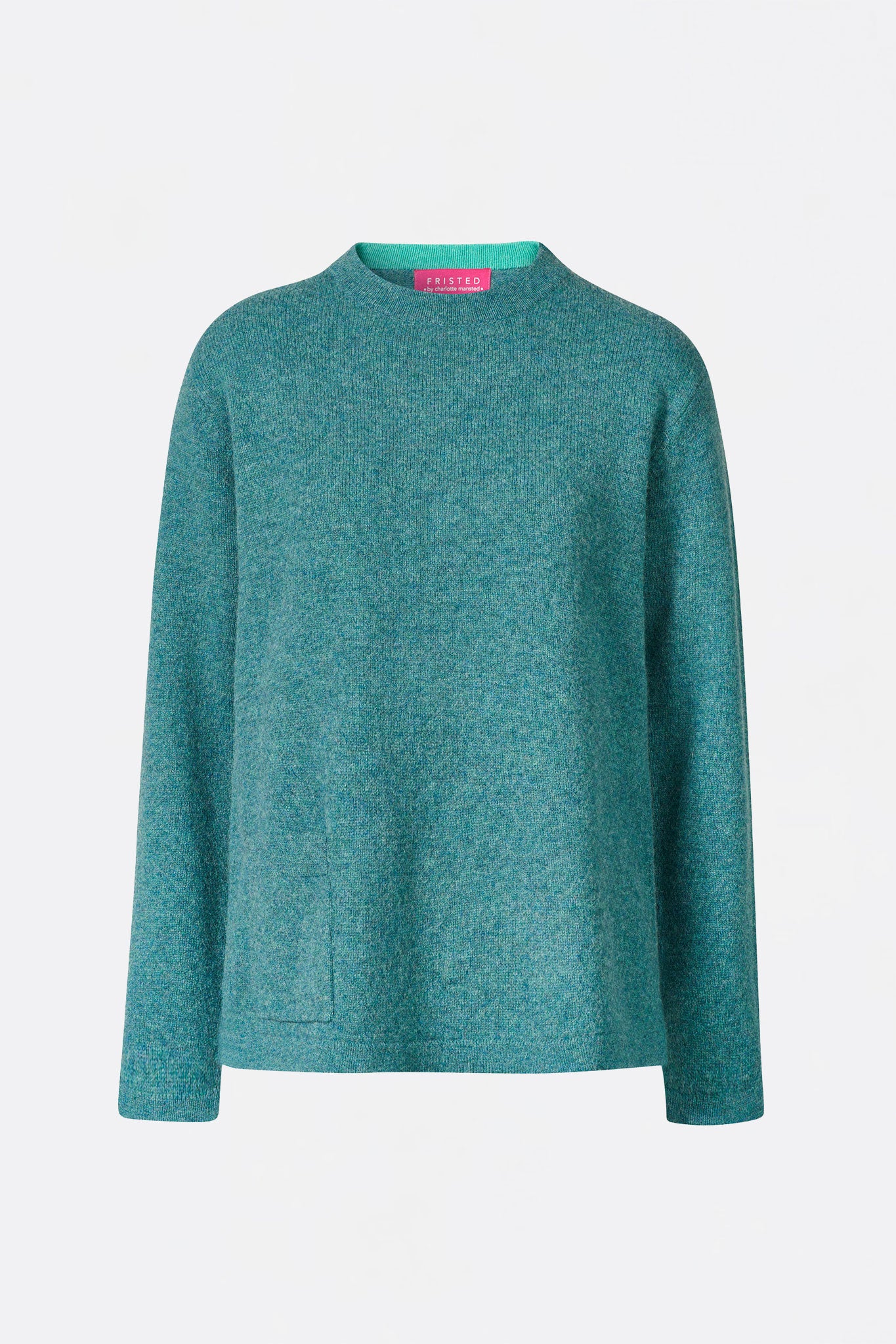 Sweater aus Lammwolle mit Melange-Optik