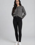 Cardigan aus Lammwolle mit Melange-Optik