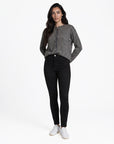 Cardigan aus Lammwolle mit Melange-Optik