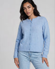 Cardigan aus Lammwolle mit Melange-Optik