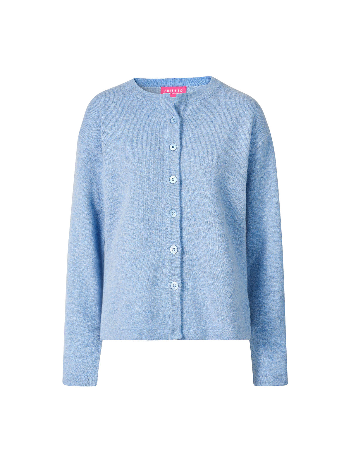 Cardigan aus Lammwolle mit Melange-Optik