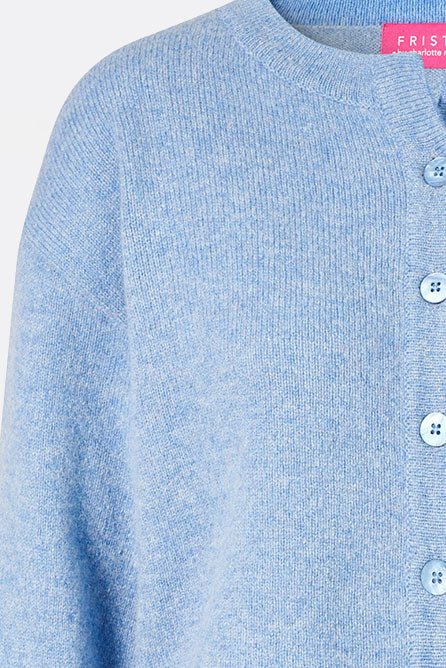 Cardigan aus Lammwolle mit Melange-Optik
