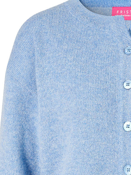 Cardigan aus Lammwolle mit Melange-Optik